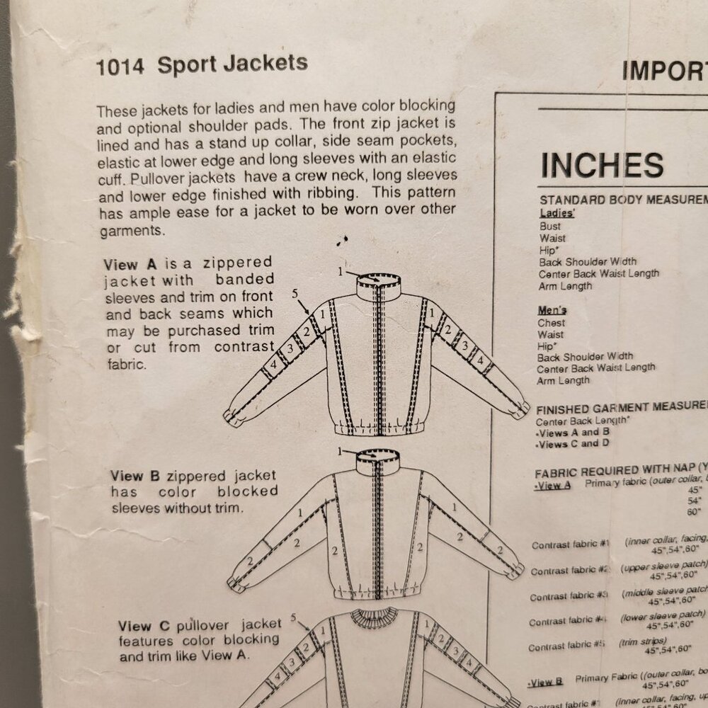 Stretch and Sew Ann Person Collectibles 1014 Sport Jackets Sewing Pattern UNCUT - Picture 6 of 9